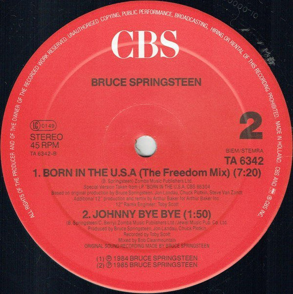 Bruce Springsteen ~  I'm On Fire / Born In The USA (Vinyl) - Djungel & Jazz