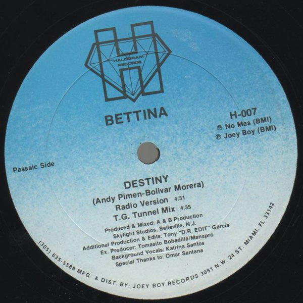 Bettina ~ Destiny (Vinyl) - Djungel & Jazz