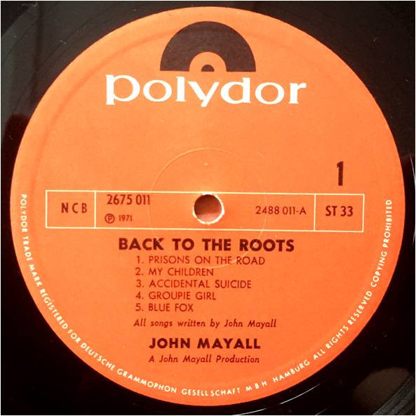 John Mayall ~ Back To The Roots (Vinyl) - Djungel & Jazz