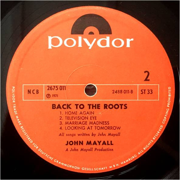 John Mayall ~ Back To The Roots (Vinyl) - Djungel & Jazz