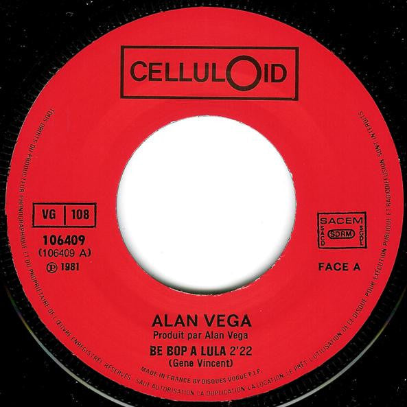 Alan Vega ~ Be Bop A Lula / Outlaw (Vinyl) - Djungel & Jazz