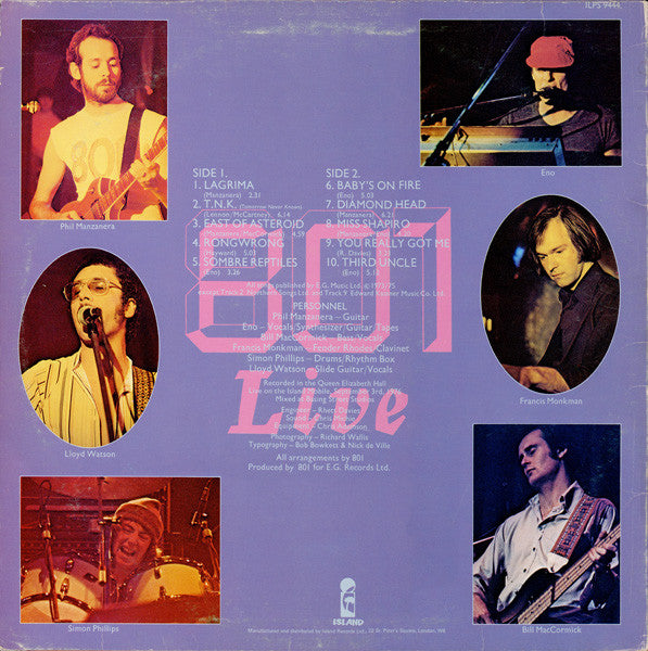 801 ~ 801 Live (Vinyl) - Djungel & Jazz