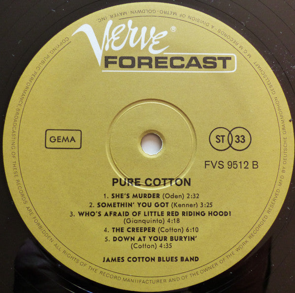 The James Cotton Blues Band : Pure Cotton (LP, Album)