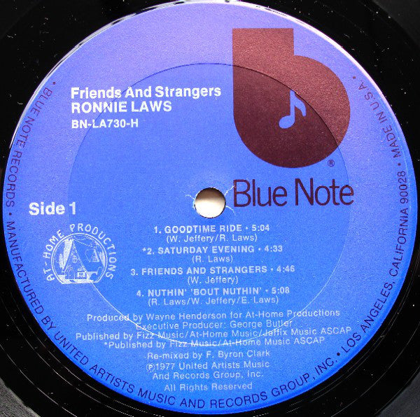 Ronnie Laws ~ Friends And Strangers (Vinyl) - Djungel & Jazz