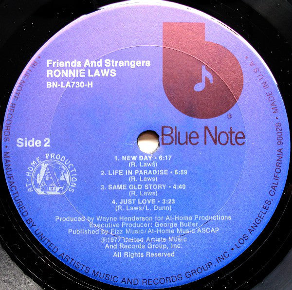 Ronnie Laws ~ Friends And Strangers (Vinyl) - Djungel & Jazz