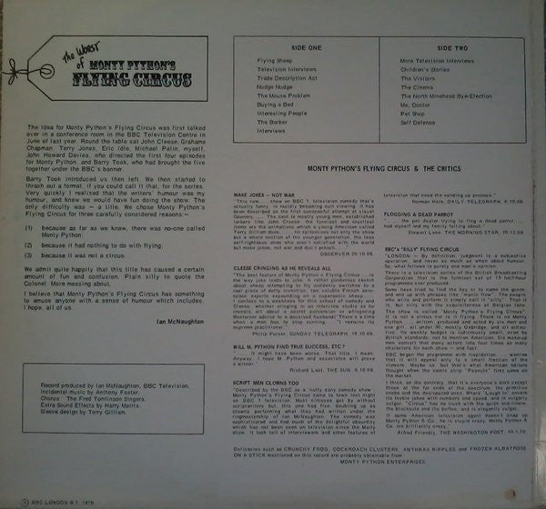 Monty Python ~ Monty Python's Flying Circus (Vinyl) - Djungel & Jazz