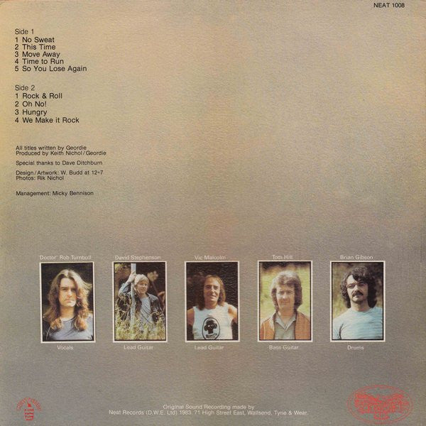 Geordie : No Sweat (LP, Album)
