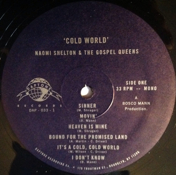 Naomi Shelton And The Gospel Queens : Cold World (LP, Album, Mono)