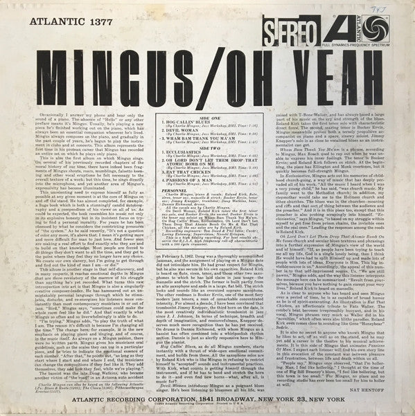 Mingus* : Oh Yeah (LP, Album)