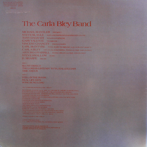 Carla Bley ~ Live! (Vinyl) - Djungel & Jazz
