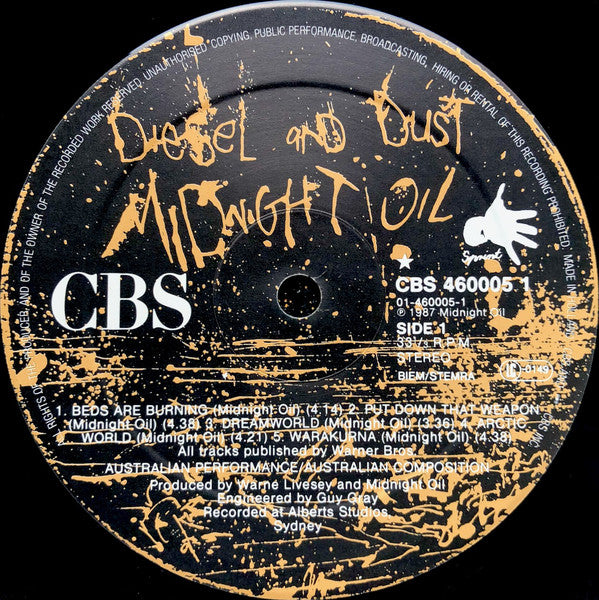 Midnight Oil ~ Diesel And Dust (Vinyl) - Djungel & Jazz