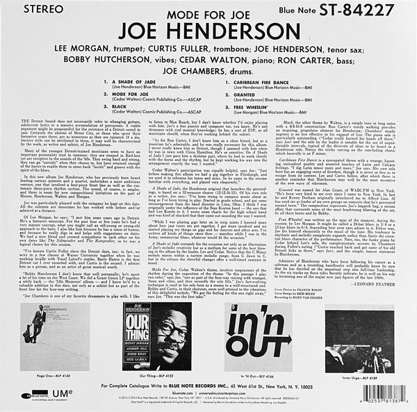 Joe Henderson : Mode For Joe (LP, Album, RE, RM)