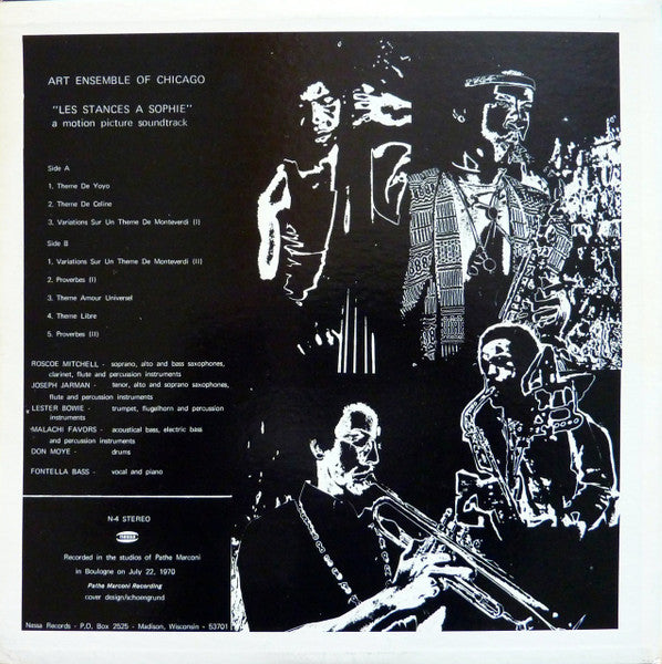 The Art Ensemble Of Chicago ~ Les Stances A Sophie (Vinyl) - Djungel & Jazz
