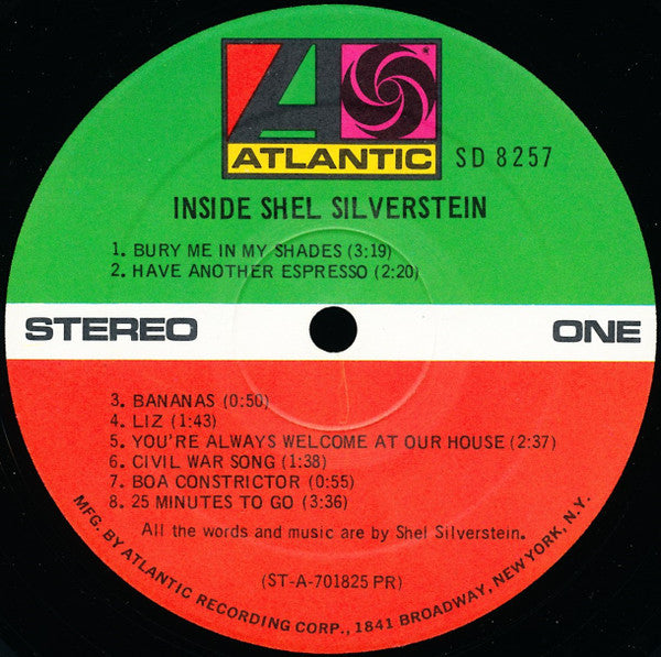 Shel Silverstein ~ Inside Shel Silverstein (Vinyl) - Djungel & Jazz