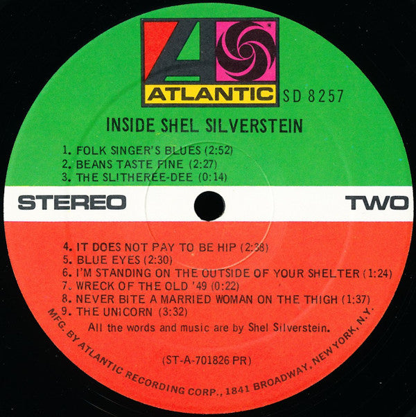 Shel Silverstein ~ Inside Shel Silverstein (Vinyl) - Djungel & Jazz