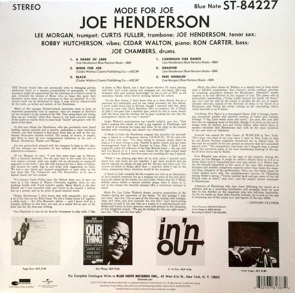 Joe Henderson ~ Mode For Joe (Vinyl) - Djungel & Jazz