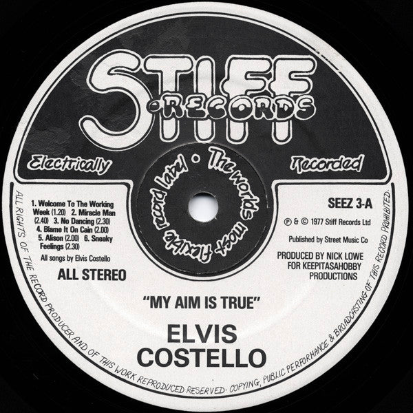 Elvis Costello : My Aim Is True (LP, Album, Blu)