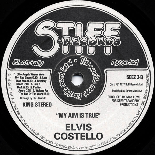 Elvis Costello : My Aim Is True (LP, Album, Blu)