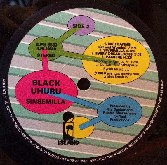 Black Uhuru : Sinsemilla (LP, Album)