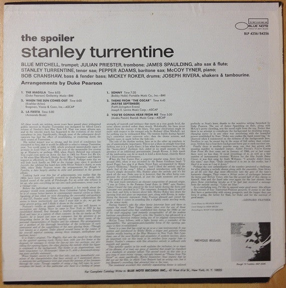 Stanley Turrentine ~ The Spoiler (Vinyl) - Djungel & Jazz