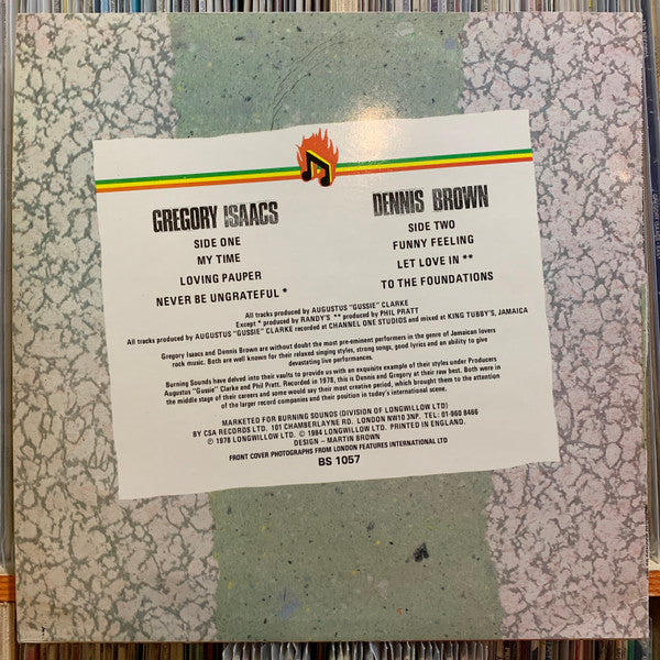 Gregory Isaacs / Dennis Brown : Two Bad Superstars! (LP, Comp)