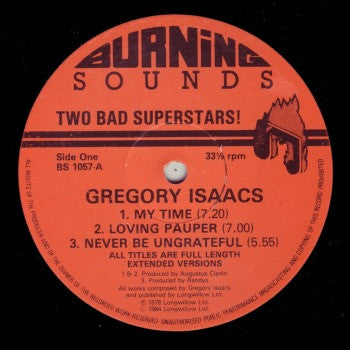 Gregory Isaacs / Dennis Brown : Two Bad Superstars! (LP, Comp)