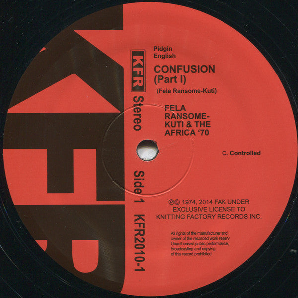 Fela Kuti & Africa 70 ~ Confusion (Vinyl) - Djungel & Jazz