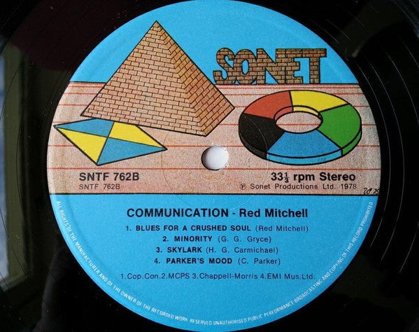 Red Mitchell / Communication  ~ Blues For A Crushed Soul (Vinyl) - Djungel & Jazz