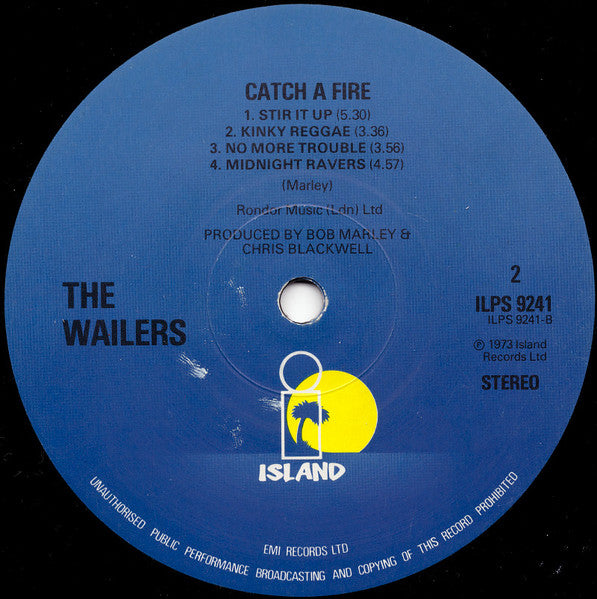 Bob Marley & The Wailers : Catch A Fire (LP, Album, RE)