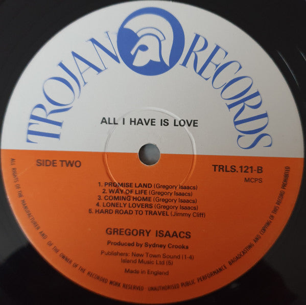 Gregory Isaacs : All I Have Is Love (LP, Album)
