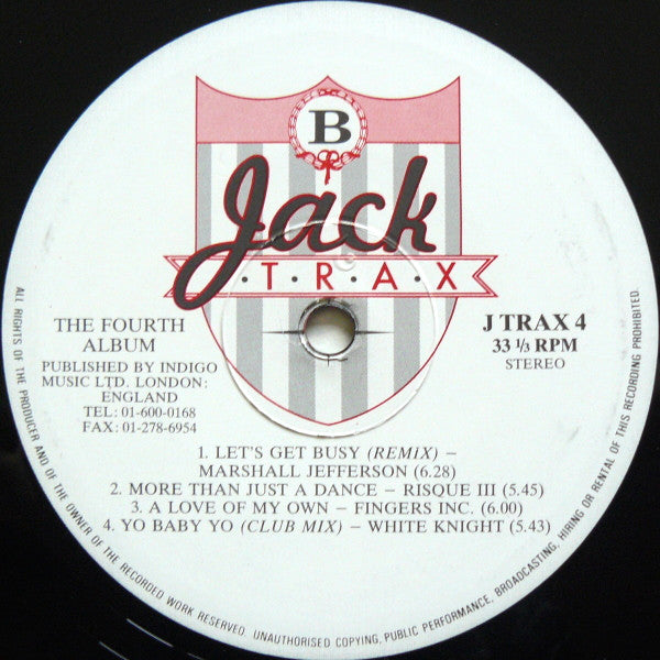 Various ~ Jack Trax (The Fourth Album) (Vinyl) - Djungel & Jazz