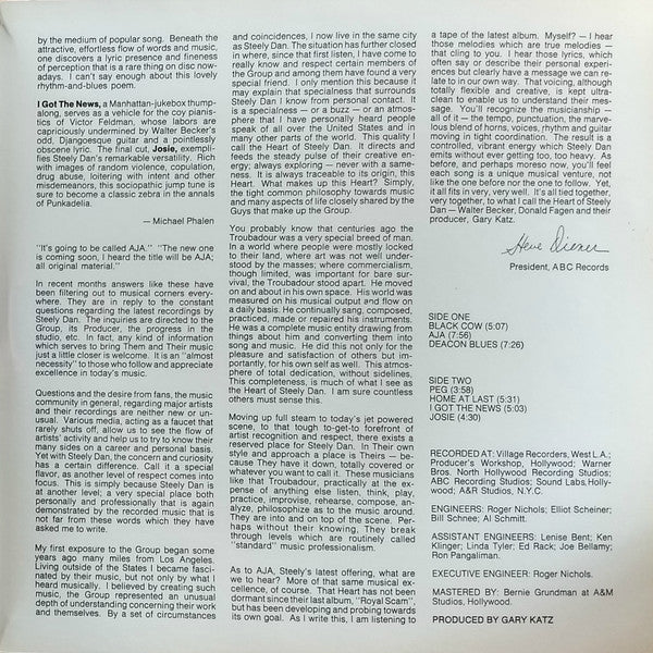 Steely Dan ~ Aja (Vinyl) - Djungel & Jazz