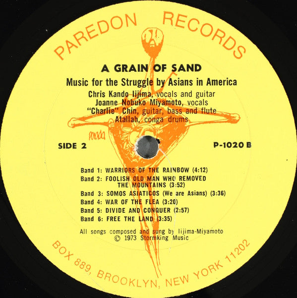 Chris Kando Iijima, Joanne Nobuko Miyamoto, &#039;Charlie&#039; Chin ~ A Grain Of Sand: Music For The Struggle By Asians In America (Vinyl) - Djungel & Jazz