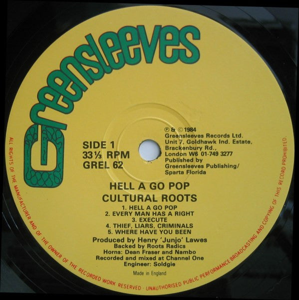 Cultural Roots : Hell A Go Pop (LP, Album)