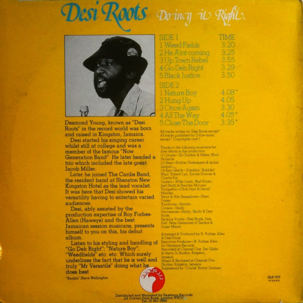 Desi Roots : Doing It Right (LP, Album)