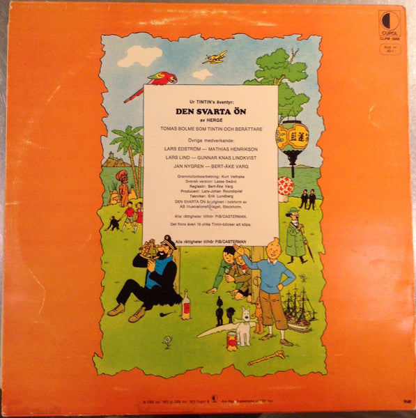 Hergé ~ Tintin: Den Svarta Ön (Vinyl) - Djungel & Jazz