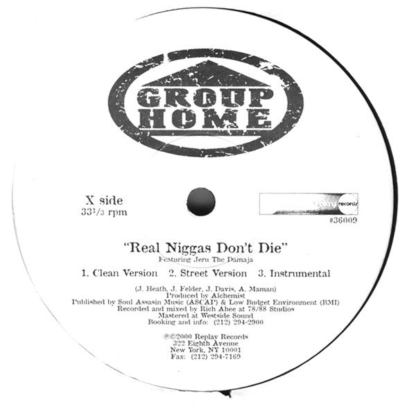 Group Home ~ Real Niggas Don't Die / Beefin' For Rap (Vinyl) - Djungel & Jazz