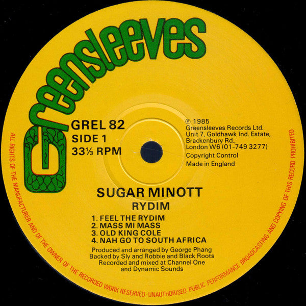 Sugar Minott : Rydim (LP, Album)