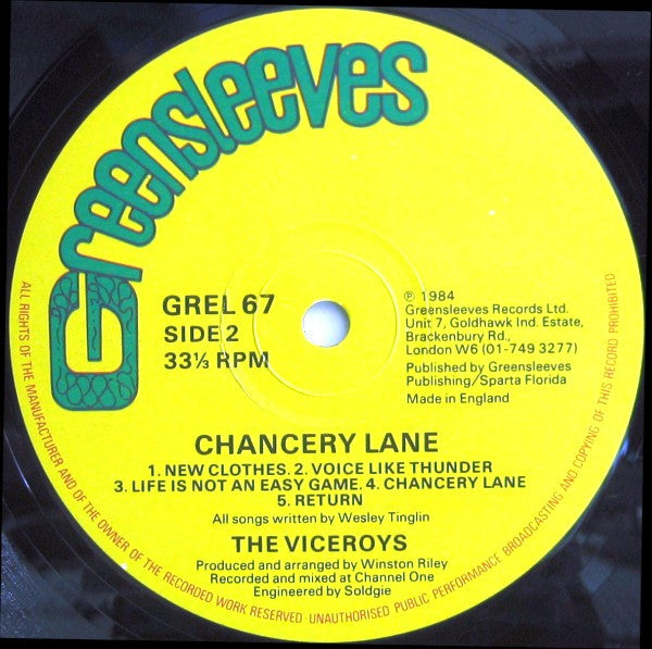 LP: The Viceroys - Chancery Lane