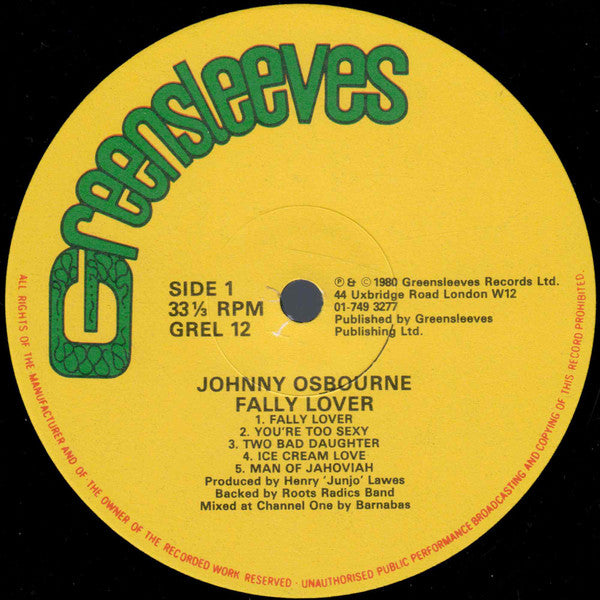 Johnny Osbourne : Fally Lover (LP, Album)