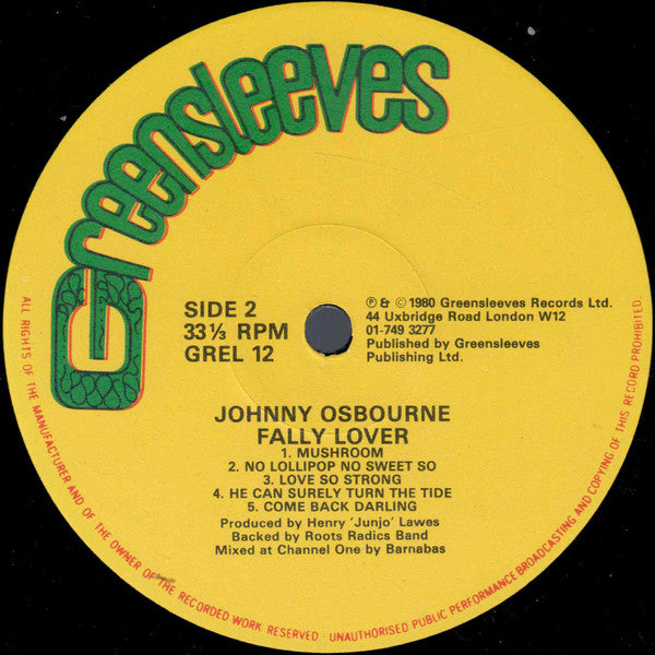 Johnny Osbourne : Fally Lover (LP, Album)