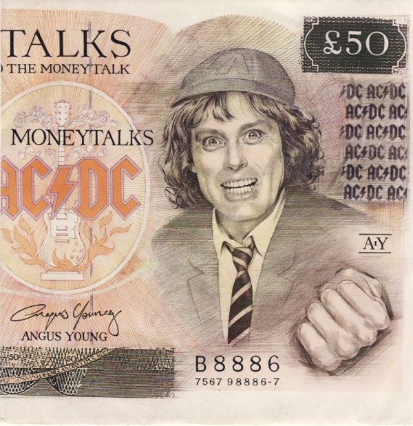 AC/DC : Moneytalks (7", Single, Sol)