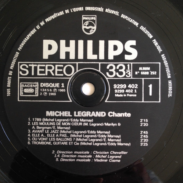Michel Legrand ~ Michel Legrand Chante Les Moulins De Mon Coeur (Vinyl) - Djungel & Jazz