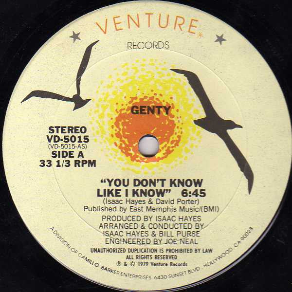 Genty : You Don't Know Like I Know / Baby Goodnight (12")