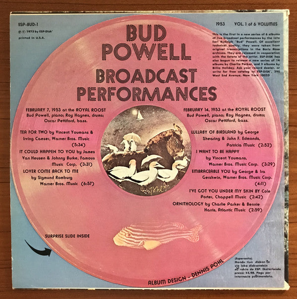 Bud Powell ~ Broadcast Performances (Vinyl) - Djungel & Jazz