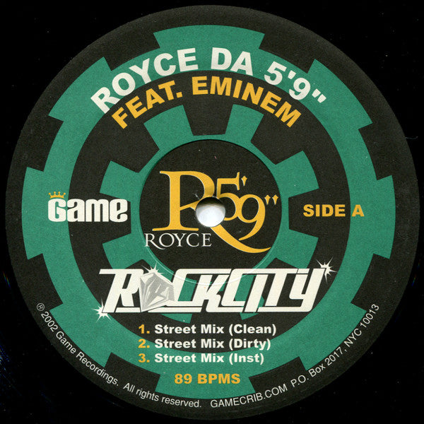 Royce Da 5'9" Featuring Eminem ~ Rock City (Vinyl) - Djungel & Jazz