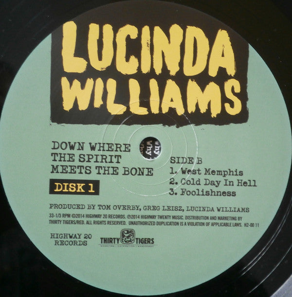 Lucinda Williams : Down Where The Spirit Meets The Bone (3xLP, Album)