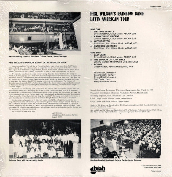 The Phil Wilson's Rainbow Band ~ Latin American Tour (Vinyl) - Djungel & Jazz