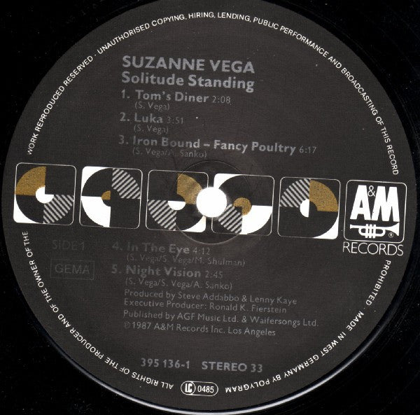 Suzanne Vega ~ Solitude Standing (Vinyl) - Djungel & Jazz