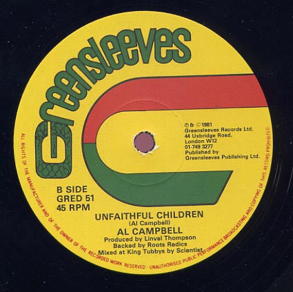Wailing Souls / Al Campbell ~ Who No Waan Come / Unfaithful Children (Vinyl) - Djungel & Jazz